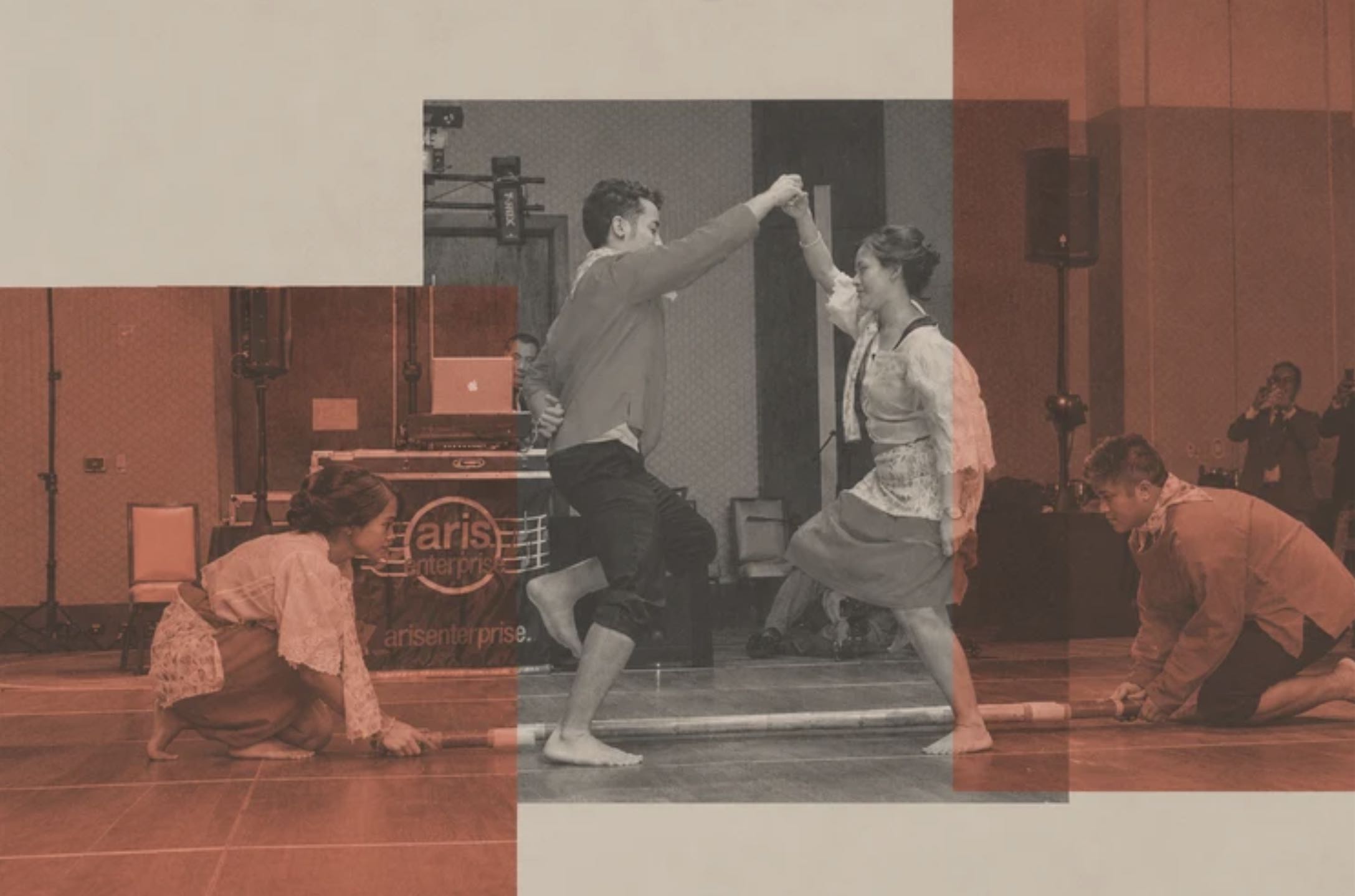 Dancers performing tinikling